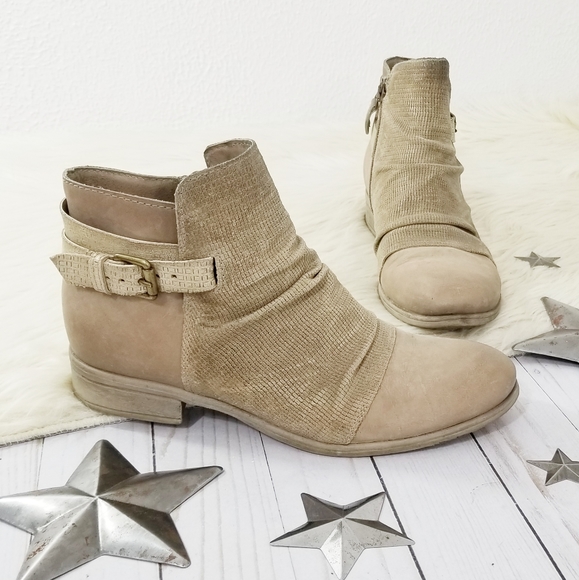 Miz Mooz Shoes - Miz Mooz Verona ankle boots taupe ruched distress